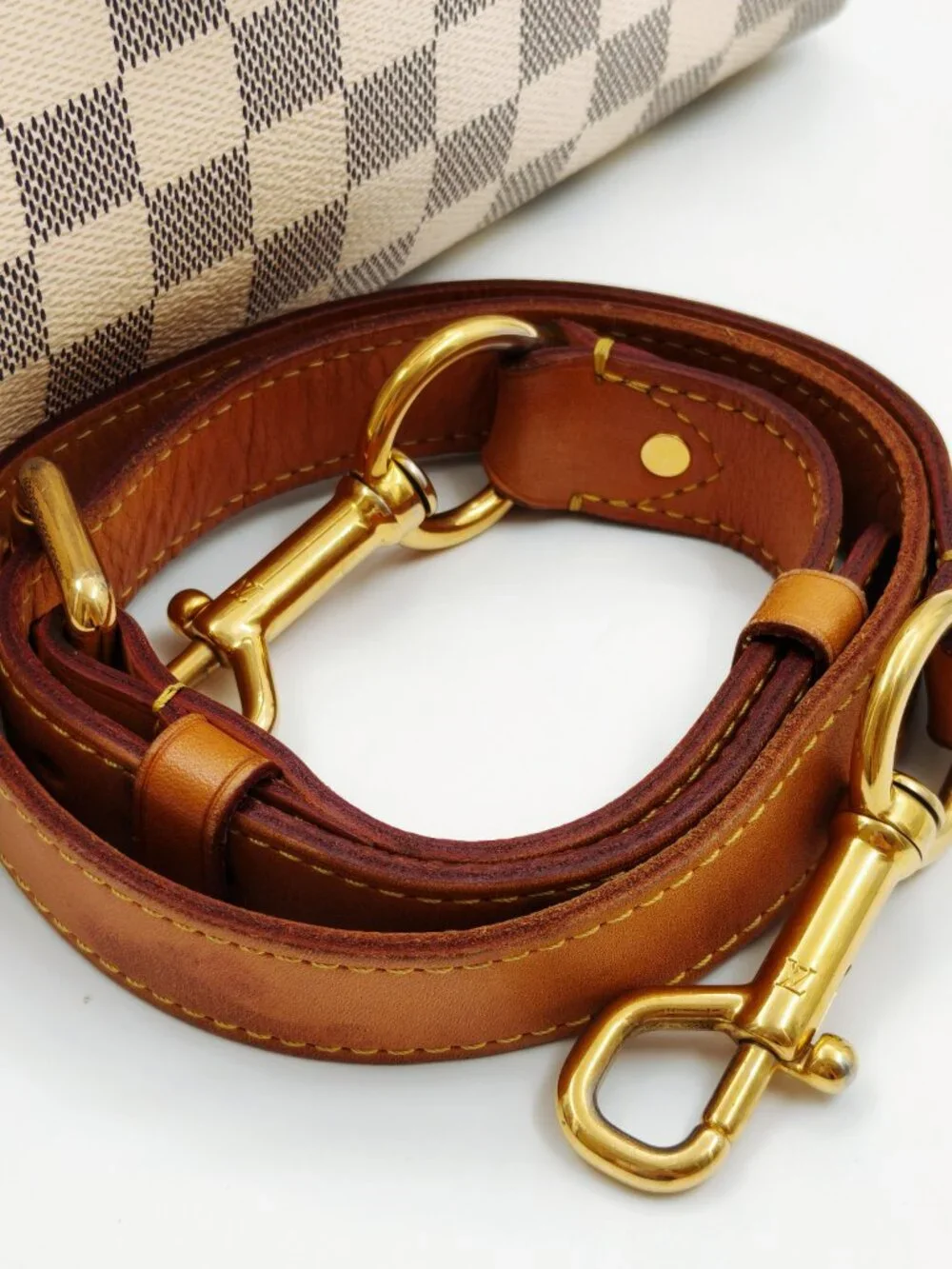 Louis Vuitton Damier Azur Speedy Bandoulière 30 White Checkered Satchel Bag - Picture 5 of 11